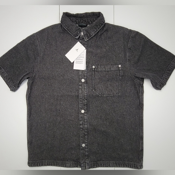 Jordan Other - Nike Air Jordan Denim Button Down Top Shirt Black Men's Size M FZ2131-010 New